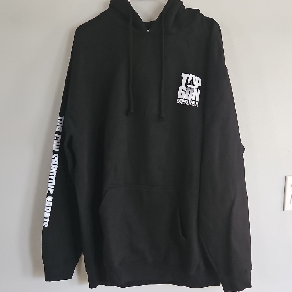 Black Pullover Hoodie Sweatshirt Top Gun 2XL